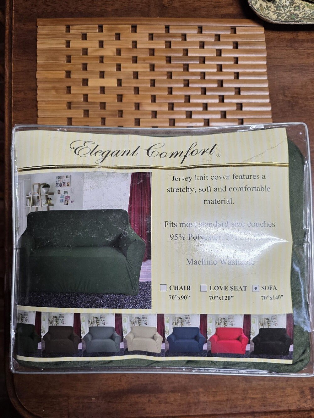 Green Stretch Sofa Cover - Elegant Comfort